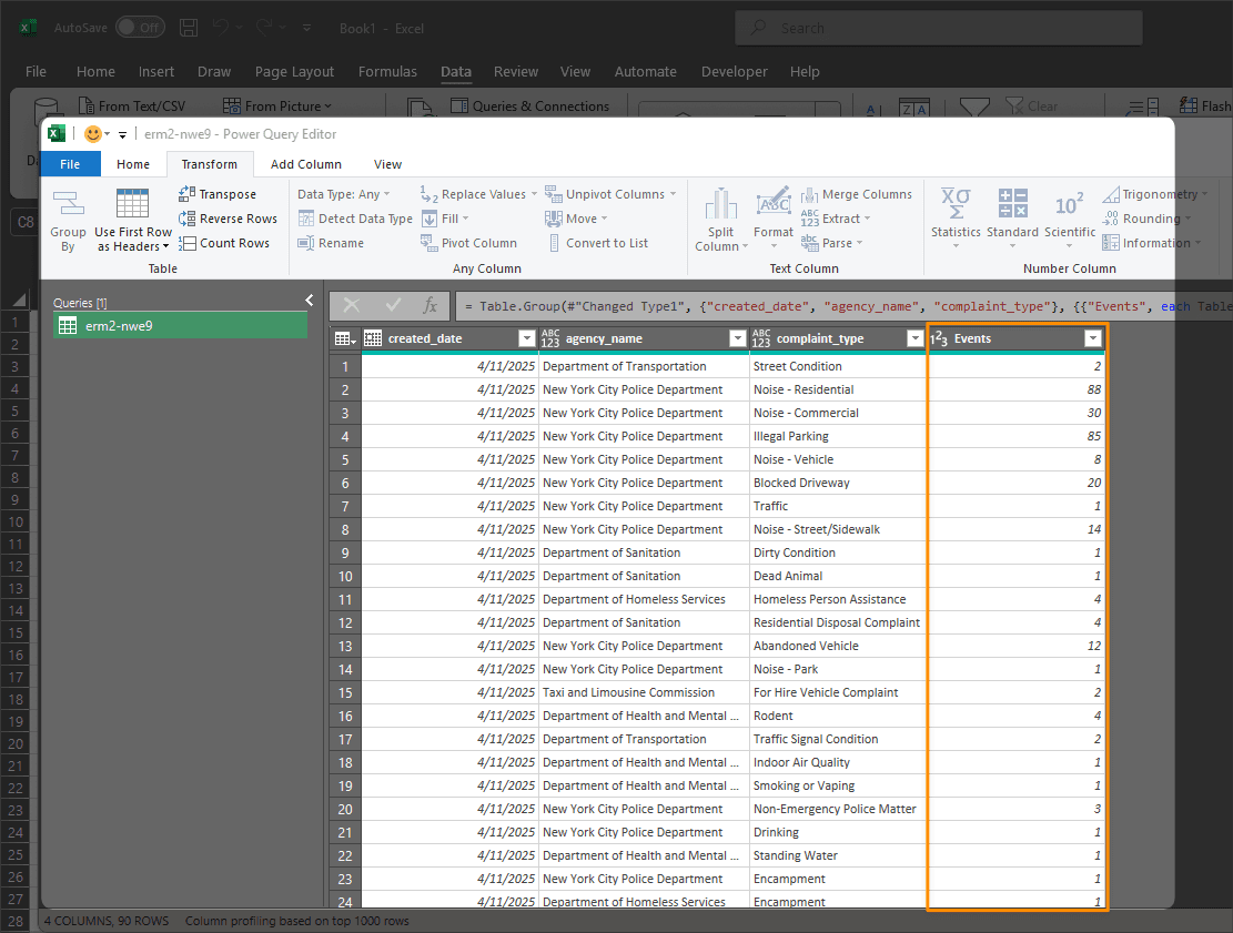 Transform Data 11